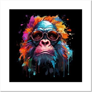 Gorilla Rainbow Posters and Art